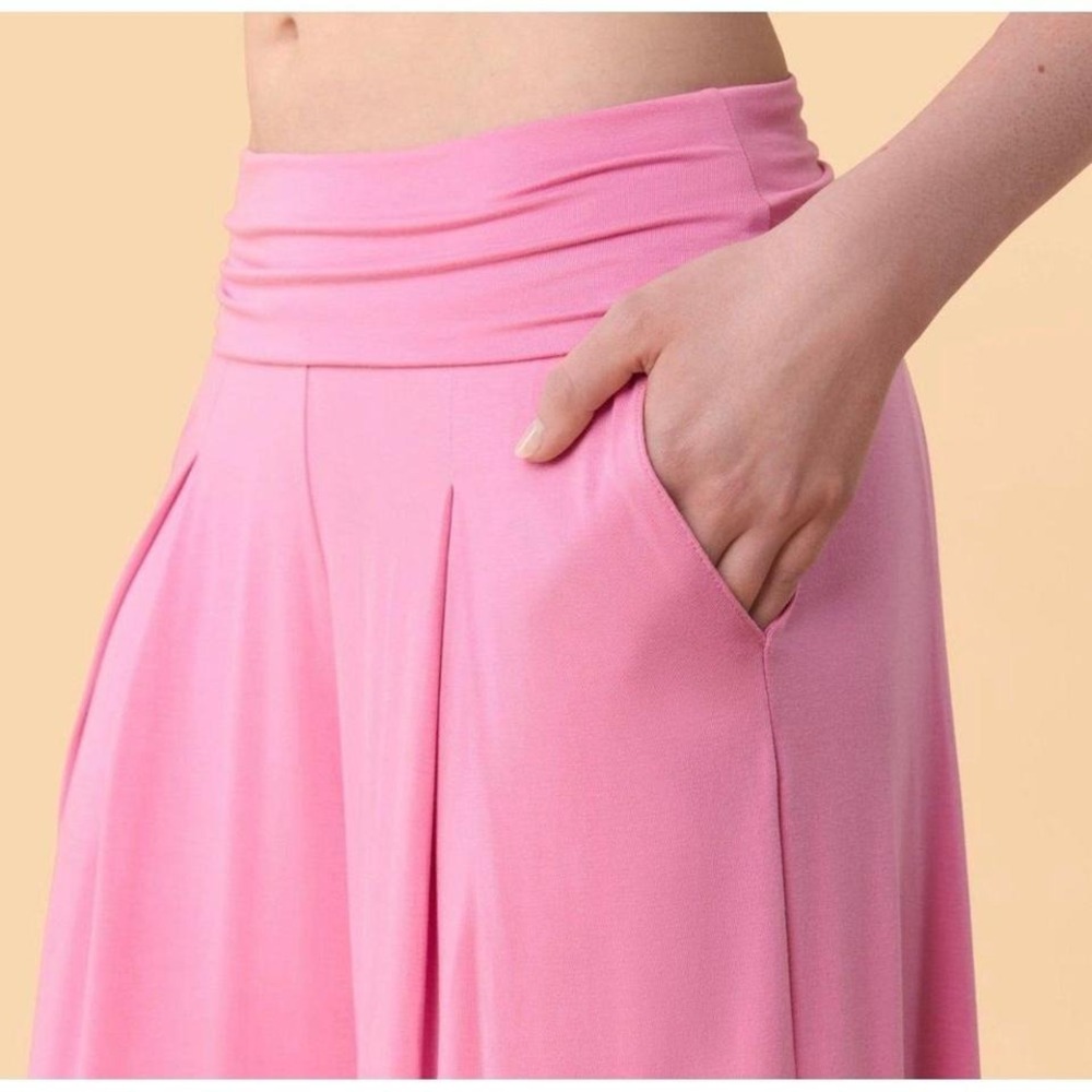Blogilates Women's Homebody Foldover Wide Leg Pants - L - Picture 4 of 6